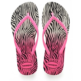 Flip Flops Havaianas Girls Slim Animals White Shocking Pink Kinder