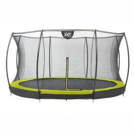 Trampoline EXIT Toys Silhouette Ground 366 Lime Safetynet