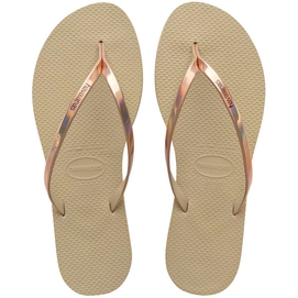 Flip Flops Havaianas You Metallic Sand Grey Damen-Schuhgröße 35 - 36