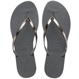 Flip Flops Havaianas You Metallic Grey Steel Metallic Graphite Damen-Schuhgröße 37 - 38