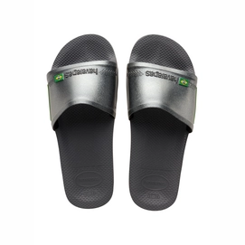 Flip Flops Havaianas Slide Brasil New Graphite Unisex-Schuhgröße 41 - 42