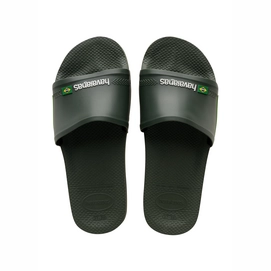 Claquettes Havaianas Slide Brasil Green Olive