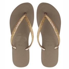 Tongs Havaianas Slim Glitter Rose Gold-Taille 41 - 42
