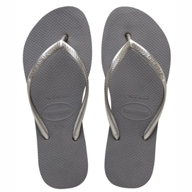 Flip Flops Havaianas Slim Flatform Steel Grey Damen-Schuhgröße 41 - 42