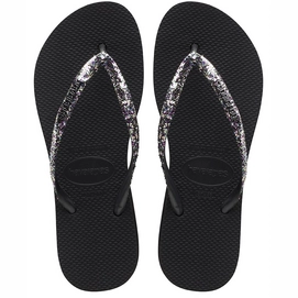 Flip Flops Havaianas Slim Flatform Glitter Black Damen-Schuhgröße 33 - 34