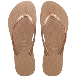 Flip Flops Havaianas Slim Crystal Sw II Rose Gold Damen-Schuhgröße 35 - 36