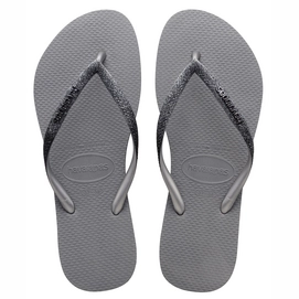 Flip Flops Havaianas Slim Sparkle II Steel Grey Damen-Schuhgröße 37 - 38