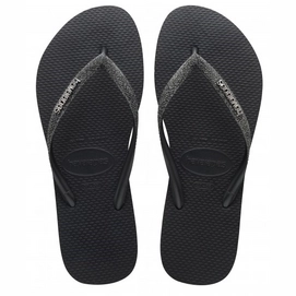 Slipper Havaianas Kids Slim Glitter II Black Dark Grey Metallic