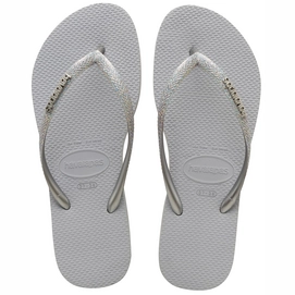 Flip Flop Havaianas Slim Glitter II Ice Grey Kinder-Schuhgröße 25 - 26