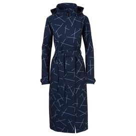 Manteau de Pluie Agu Women Urban Outdoor Trench Coat Navy Blue-XS