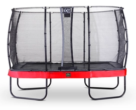 Trampoline EXIT Elegant Premium Rectangular 366 x 214 Red Safetynet Economy