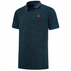 Tennisshirt K Swiss Hypercourt Polo Herren Melange Blue Opal Melange-XL
