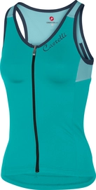 Fietsshirt Castelli Women Solare Top Tourq Green A Blue