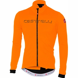 Fietsshirt Castelli Men Fondo Jersey Fz Orange Light Black