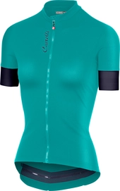 Fietsshirt Castelli Women Anima 2 Jersey FZ Tourq Gr Dark S Blue