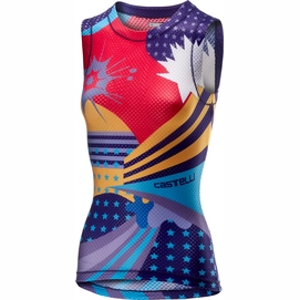 Fietsshirt Castelli Women Pro Mesh Sleeveless Multicolor Purple