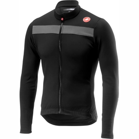 Fietsshirt Castelli Men Puro 3 Jersey Full Zip Light Black