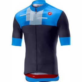 Fietsshirt Castelli Men A Bloc Jersey FZ Dark Steel Blue