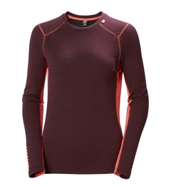 Unterhemd Helly Hansen Women Lifa Merino Midweight Crew Wild Rose