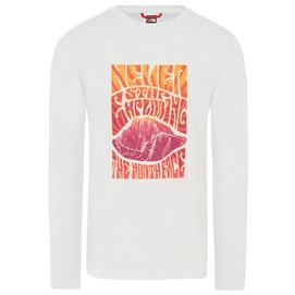 Shirt The North Face Men L/S Graphic Tee TNF White Flame Orange