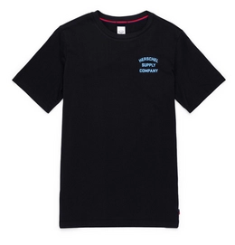 T-Shirt Herschel Supply Co. Men's Tee Stack Logo Black Alaskan Blue