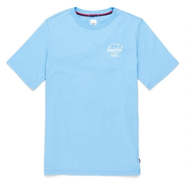 T-Shirt Herschel Supply Co. Men's Tee Classic logo Alaskan Blue White