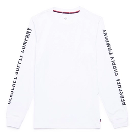 Trui Herschel Supply Co. Men's Long Sleeve Tee Sleeve Print Bright White Black