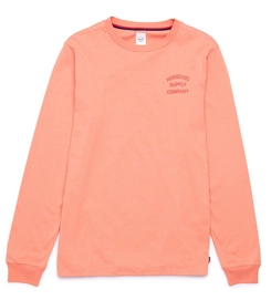 Trui Herschel Supply Co. Men's Long Sleeve Tee Stack Logo  Carnelian Apricot