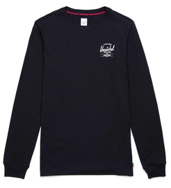 Trui Herschel Supply Co. Men's Long Sleeve Tee Classic Logo Black White