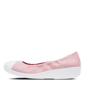 FitFlop F-Pop Ballerina Canvas Red Weave