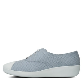 FitFlop F-Pop Oxford Canvas Blue Weave