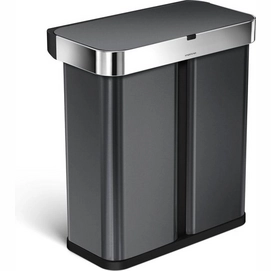 Prullenbak simplehuman Sensor Voice Control Reycler Zwart 24&34L
