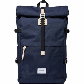 Sac à Dos Sandqvist Bernt Navy With Natural Leather
