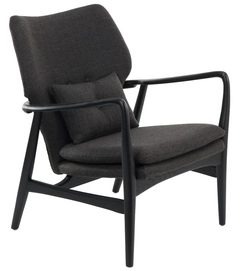 Chair Pols Potten Peggy Fabric Smooth All Black
