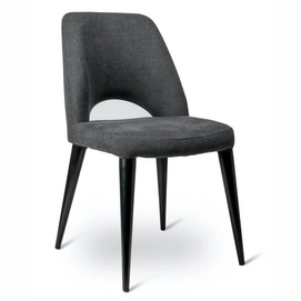 Chair POLSPOTTEN Holy Fabric Dark Grey / Black Legs