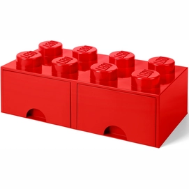 Opbergbox LEGO met 2 Lades Brick 8 Rood