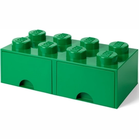 Opbergbox LEGO met 2 Lades Brick 8 Groen