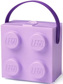 Brotdose LEGO Stein 4 Mit Griff Violett