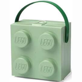Lunchbox LEGO Brick 4 Met Handvat Groen