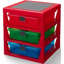 Opbergbox LEGO met 3 Lades Rood