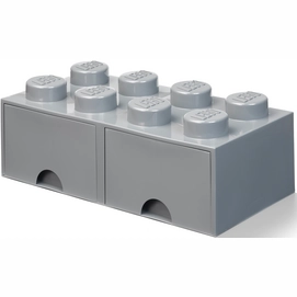Opbergbox LEGO met 2 Lades Brick 8 Grijs