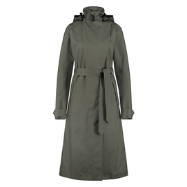 Imperméable AGU Women Urban Outdoor Trench Coat Long Army Green-M