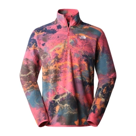 Trui The North Face Men 100 Glacier 1/4 Zip Cosmo Pink TNF Distort Print