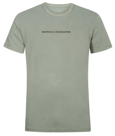 T-Shirt National Geographic Men Garment Dyed Agave Green