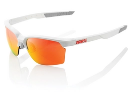 Zonnebril 100% Sportcoupe Matte White HiPER Red Mirror
