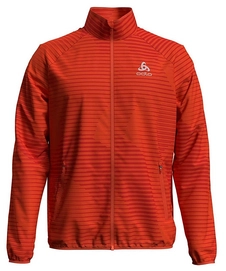 Jacke Odlo Element Light AOP Mandarin Red Aura Orange Herren