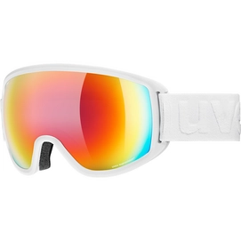 Skibrille Uvex Topic FM White Mat / Mirror Rainbow