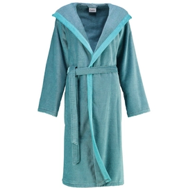 Dressing Gown Cawö 6425 Hood Women Turquoise