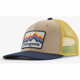 Cap Patagonia Kids Trucker Hat Ridge Rise Stripe Oar Tan