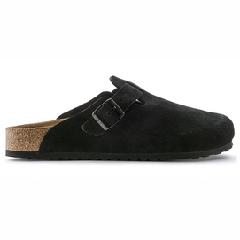 Hausschuh Birkenstock Boston Soft Footbed Black Regular Unisex-Schuhgröße 35